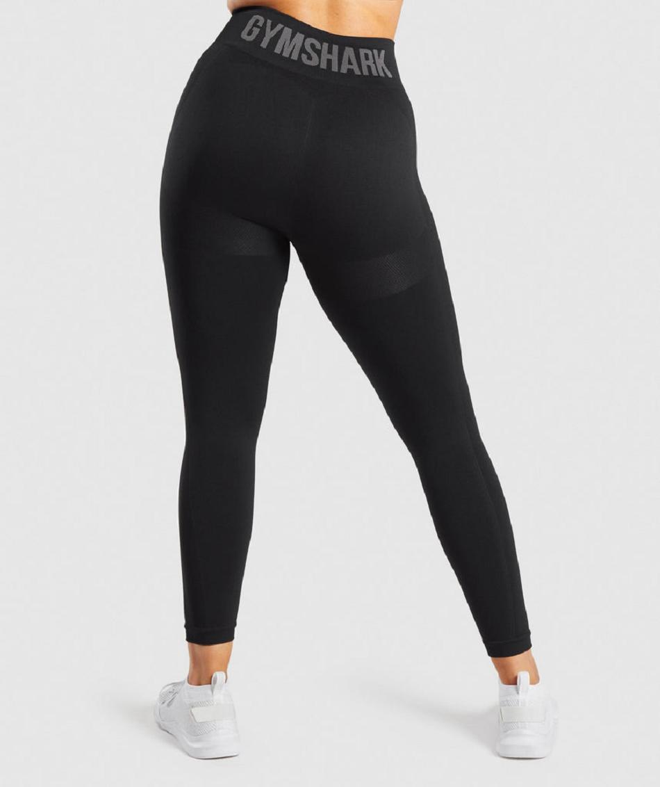 Leggins Gymshark Flex High Waisted Mujer Negras Gris | CO 2896QMA